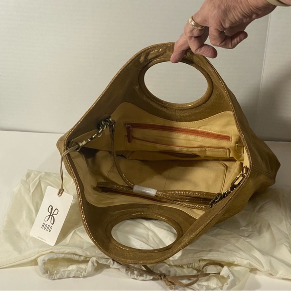 HOBO  tote. Gold shimmer. 100% leather OS